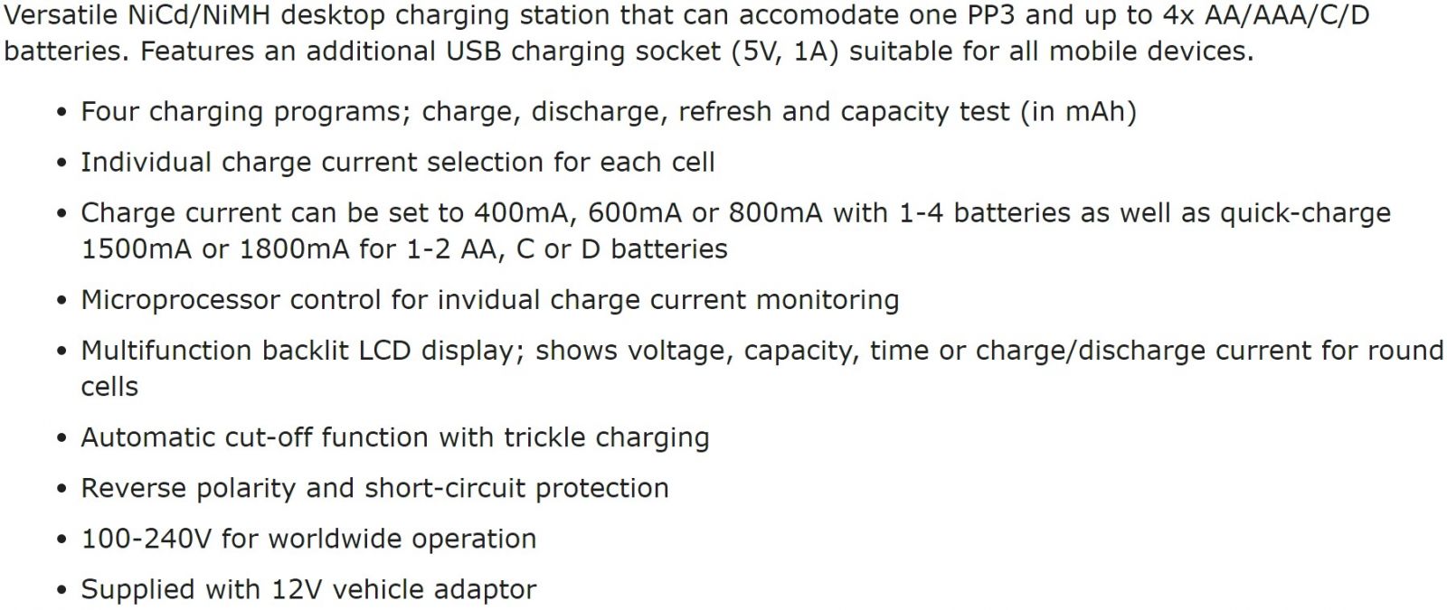 מטען לסוללות נטענות אנסמן ANSMANN POWERLINE 5 PRO 1001-0018 TEXT